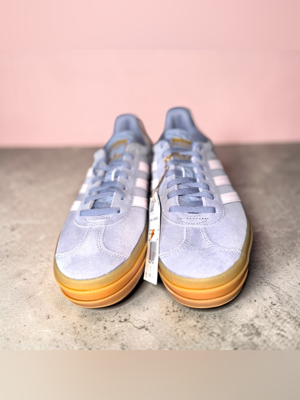 NWT Adidas Gazelle Bold Platform Sneakers Silver Violet Women’s 8 / Juniors 6.5 - Picture 5 of 12